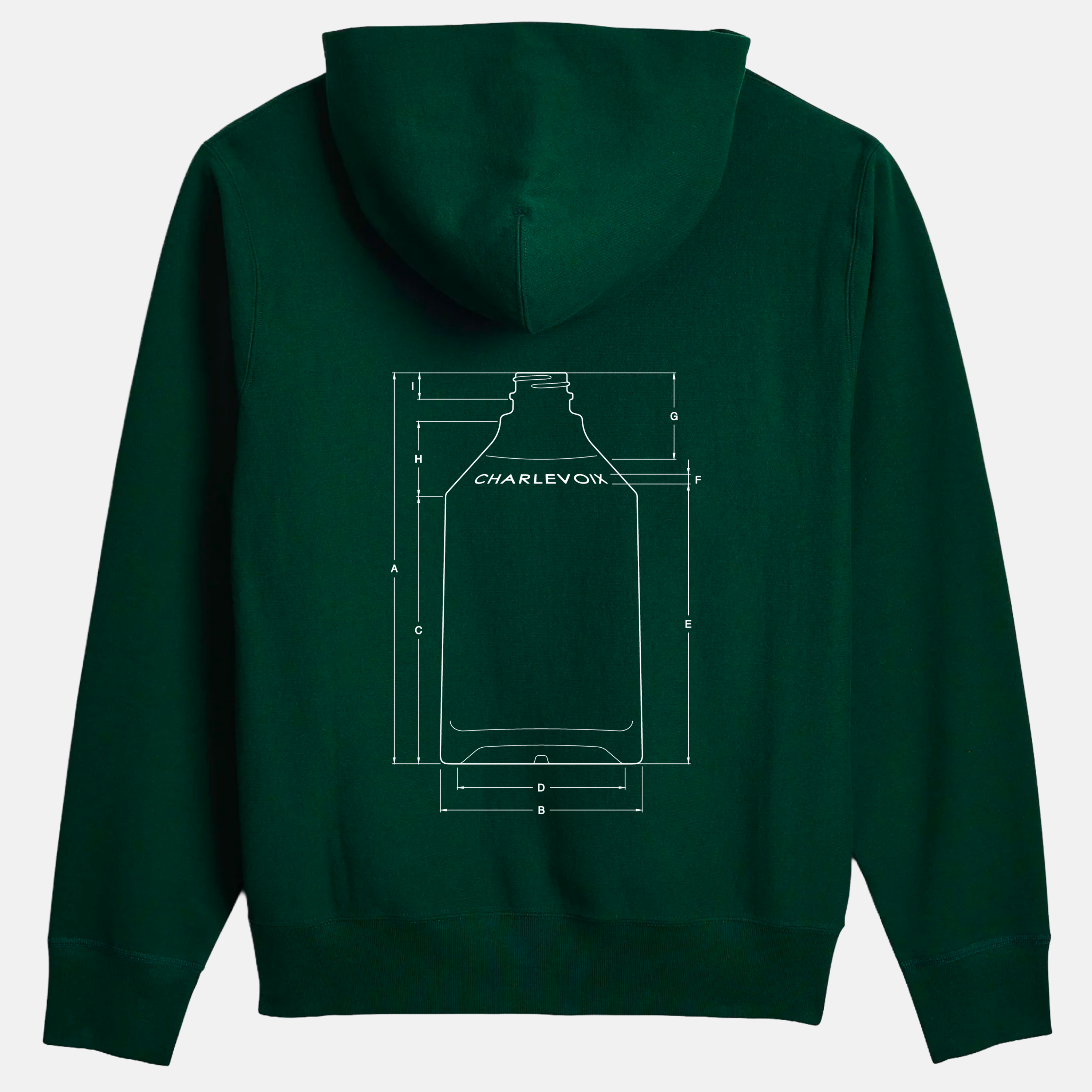 Coton ouaté à capuchon vert